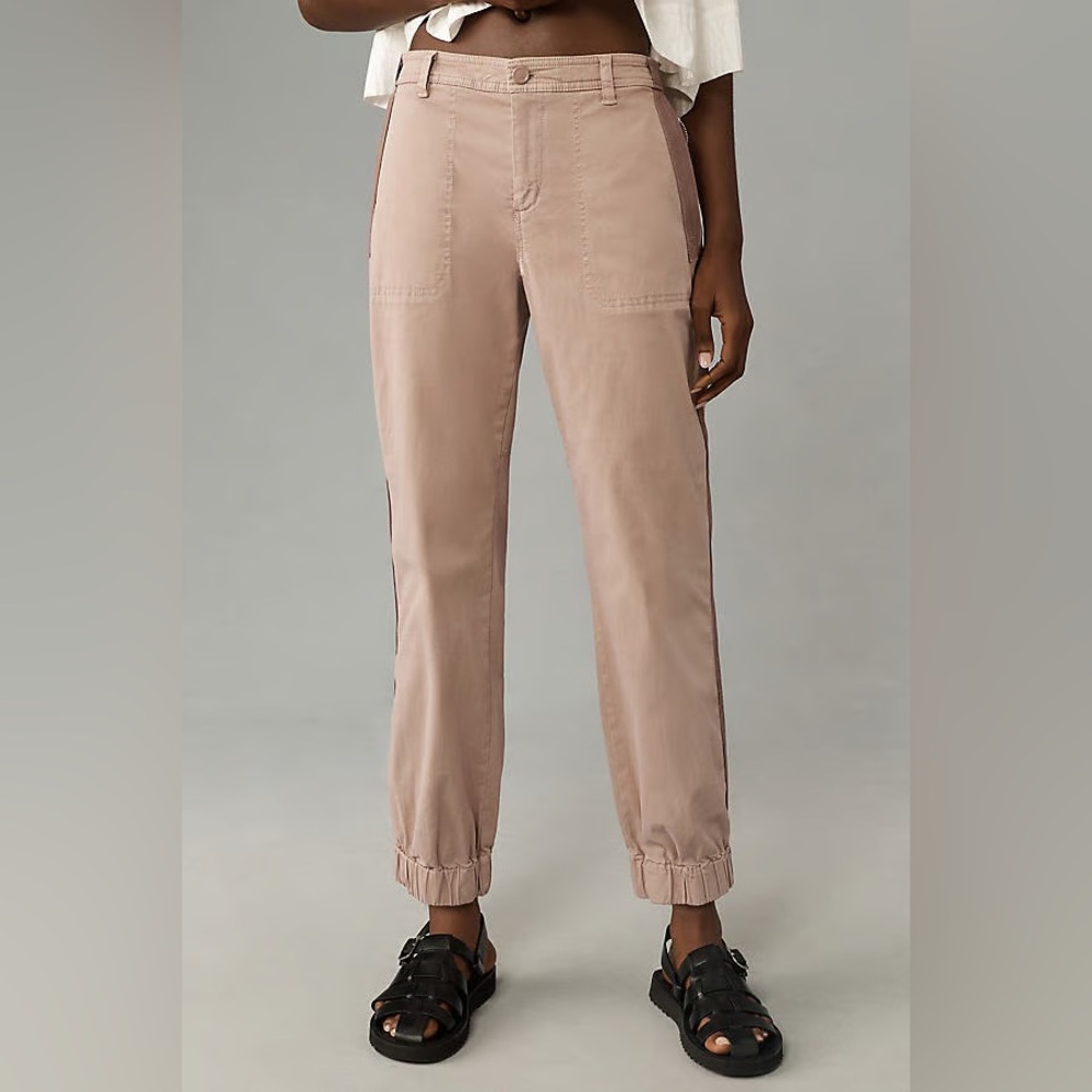 Anthropologie The Richie Slim Joggers Chinos Size 4 Pink/Mauve